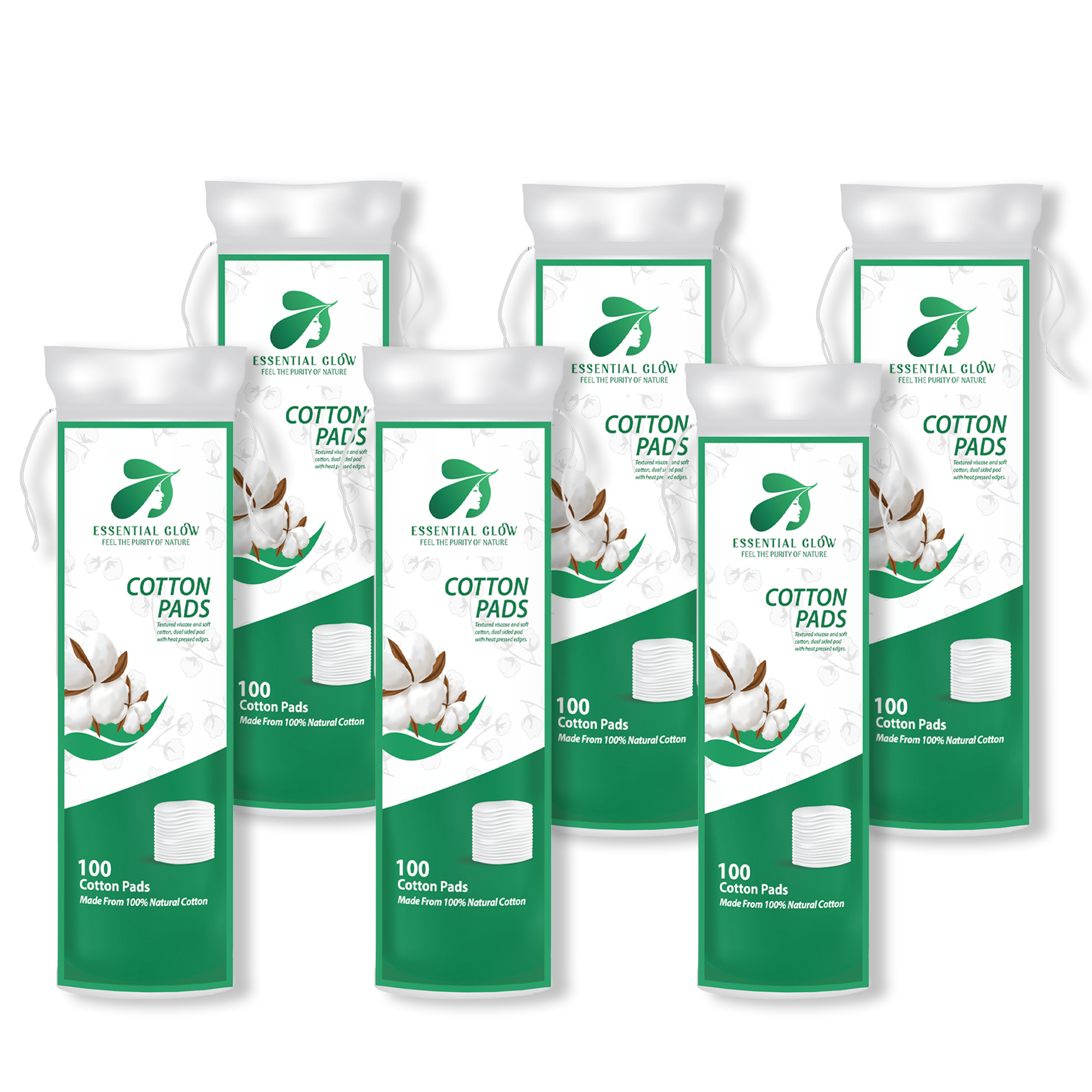 Essential Glow Premium Cotton Pads 100% Natural