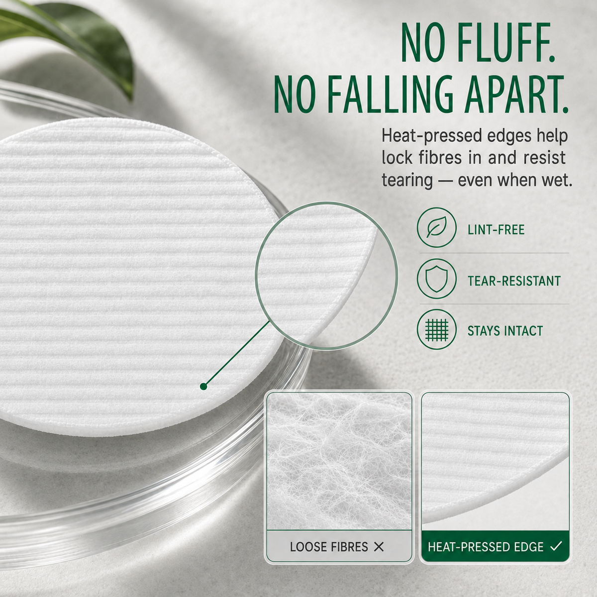 Essential Glow Premium Cotton Pads 100% Natural Organic Blend