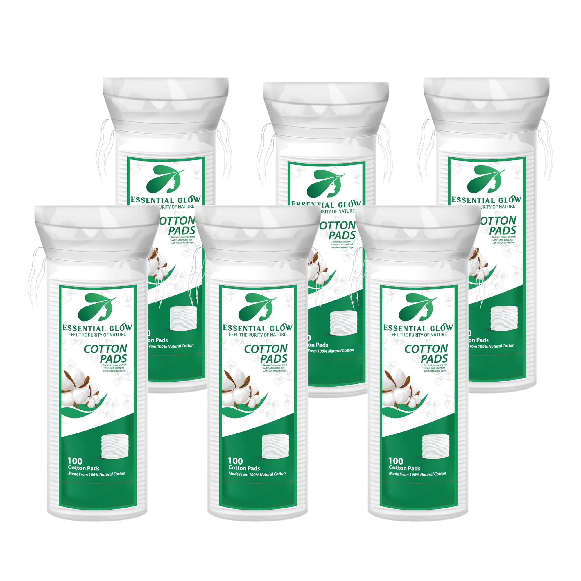 Essential Glow Premium Cotton Pads 100% Natural