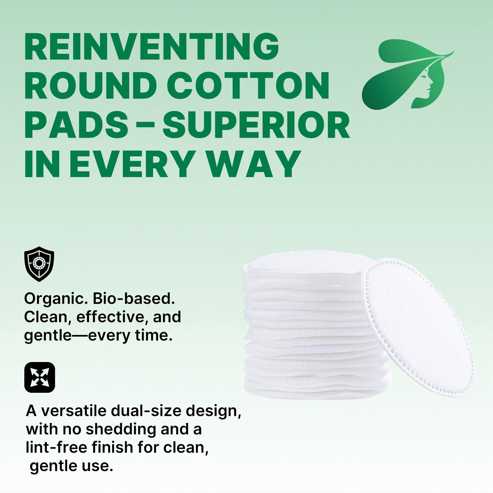 Essential Glow Premium Cotton Pads 100% Natural Organic Blend