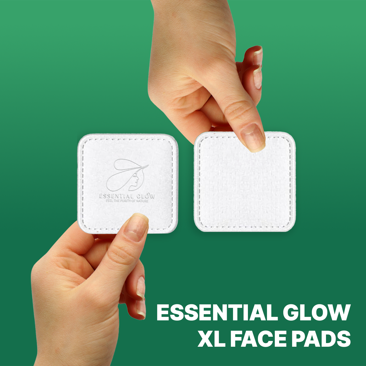 Essential Glow XL Face Pads, Triple Layered, Ultra Smooth, Durable (60 Pads)