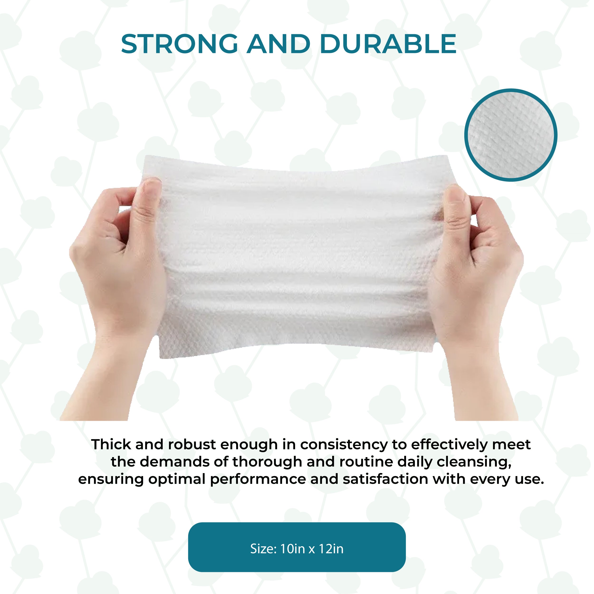 Essential Glow XL Exfoliating Face Towels, Ultra Smooth, 100% Biobased, 50 Towels (1 Pack)
